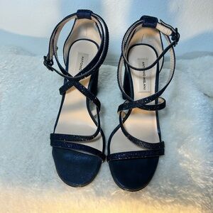ANTONIO MELANI Blue Heels with Stiletto and Strappy Design| Prom| Size 7